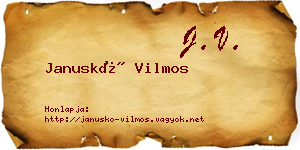 Januskó Vilmos névjegykártya